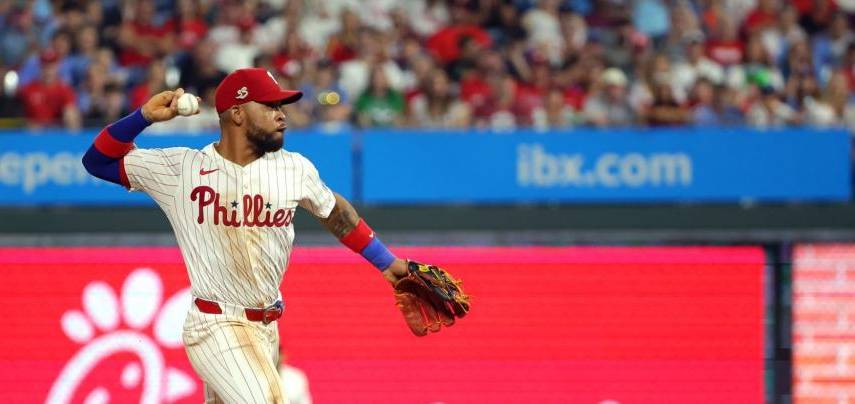 ML | El ‘utility’ panameño Edmundo Sosa, de los Philadelphia Phillies, durante un partido ante los Washington Nationals.