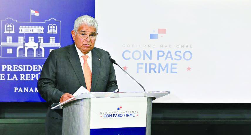 ML | El presidente de la República de Panamá José Raúl Mulino durante su intervención en la conferencia semanal, hablando sobre diversos temas ante los representantes de los medios de comunicación del país.