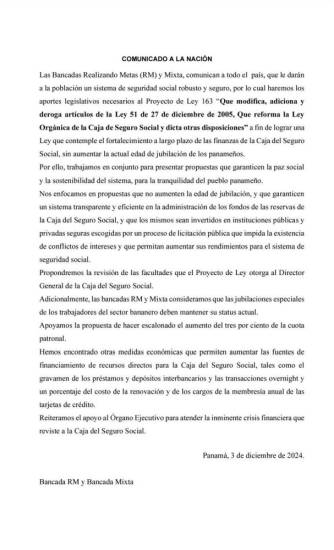 $!Bancadas RM y Mixta rechazan el aumento a la edad de jubilación