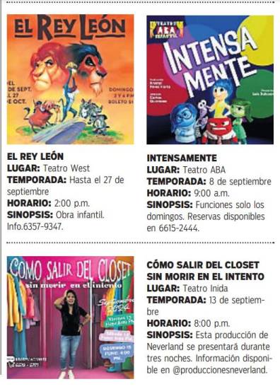 $!Teatros listos para las obras de septiembre