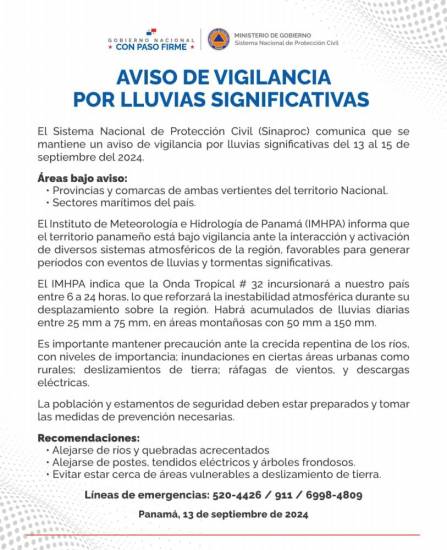 $!Mantienen aviso de vigilancia por lluvias y anuncian el ingreso de la onda tropical #32