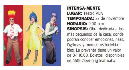 $!Teatro en noviembre