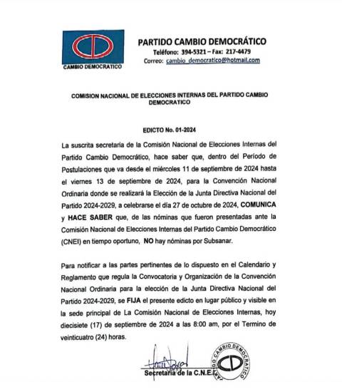 $!Comisión de Elecciones del CD asegura que “no hay nóminas por subsanar”