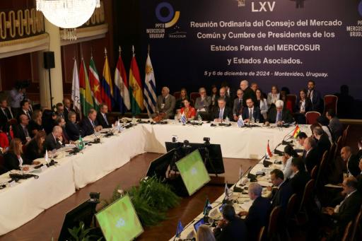 Cancilleres en la apertura de la LXV cumbre del Mercosur en Montevideo, el 5 de diciembre de 2024