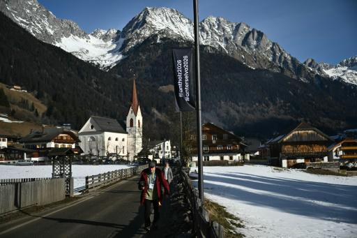 Vista general de la población de Anterselva, donde se organizarán las pruebas de biatlón de los Juegos de invierno de 2026, tomada el 24 de enero de 2025