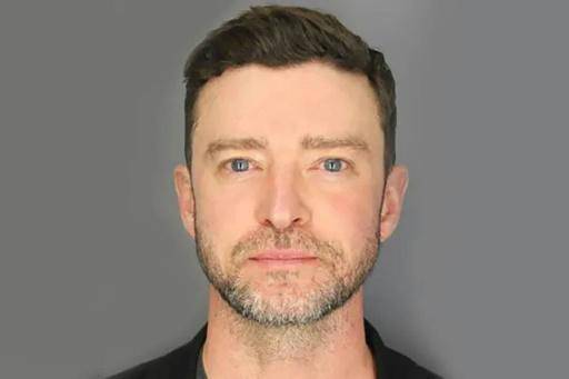 Foto policial de Justin Timberlake, suministrada por la policía de Sag Harbor, en Long Island, estado de Nueva York, el 18 d junio de 2024