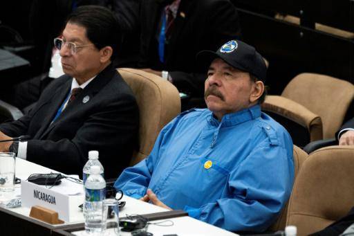 El presidente de Nicaragua, Daniel Ortega, durante el foro G77+China en el Palacio de Convenciones de la Habana, Cuba, el 16 de septiembre de 2023.