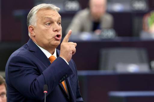 El primer ministro Viktor Orban el 9 de octubre de 2024 en la sede del Parlamento Europeo en la ciudad francesa de Estrasburgo