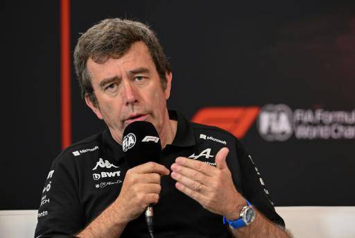 El patrón del equipo Alpine hasta agosto Bruno Famin durante el Gran Premio de Bélgica. En Spa-Francorchamps el 26 de julio de 2024