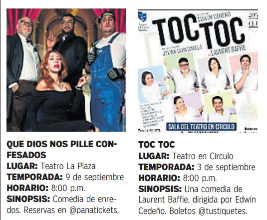 $!Teatros listos para las obras de septiembre