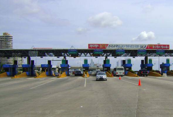 ML | La imagen muestra las diferentes casetas de cobros que conforman el Corredor Sur operada por la Empresa Nacional de Autopistas (ENA).