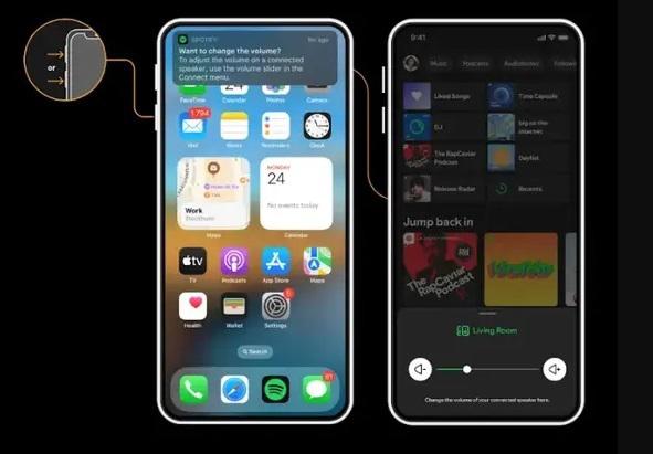 Spotify Connect en iOS retira el control de volumen con los botones físicos de iPhone