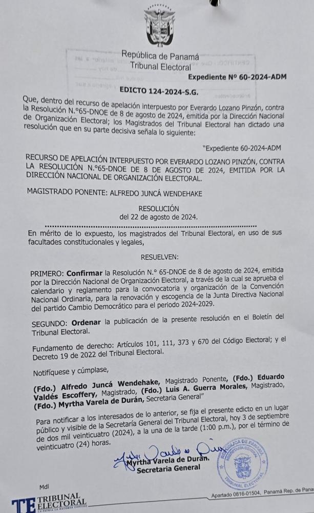 $!Rechazan impugnación al calendario de elecciones de CD