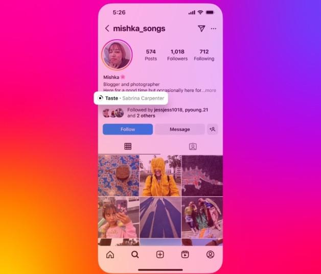 Instagram permite añadir una canción en el perfil