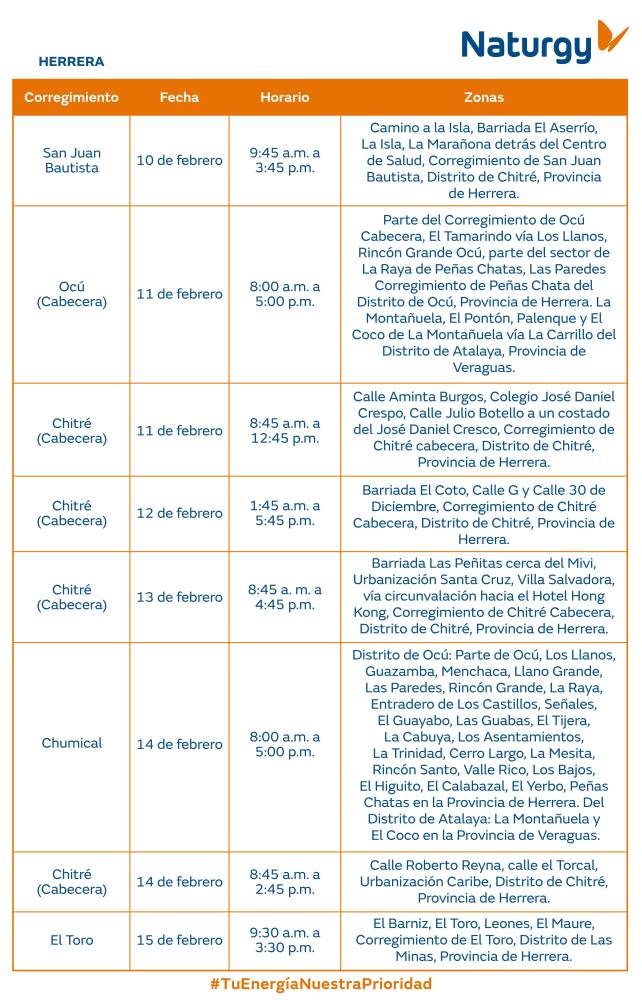 $!AVISO IMPORTANTE: Trabajos de mantenimiento en la red eléctrica del 10 al 16 febrero de 2025