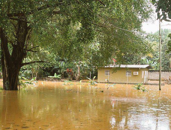 Comunidad en Chepo afectada por las fuertes lluvias.