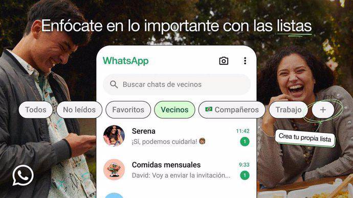 WhatsApp presenta lista de chats.