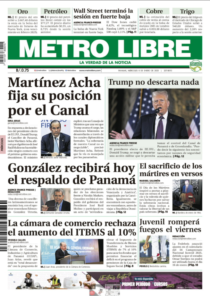 Portada del 8 de enero de 2025