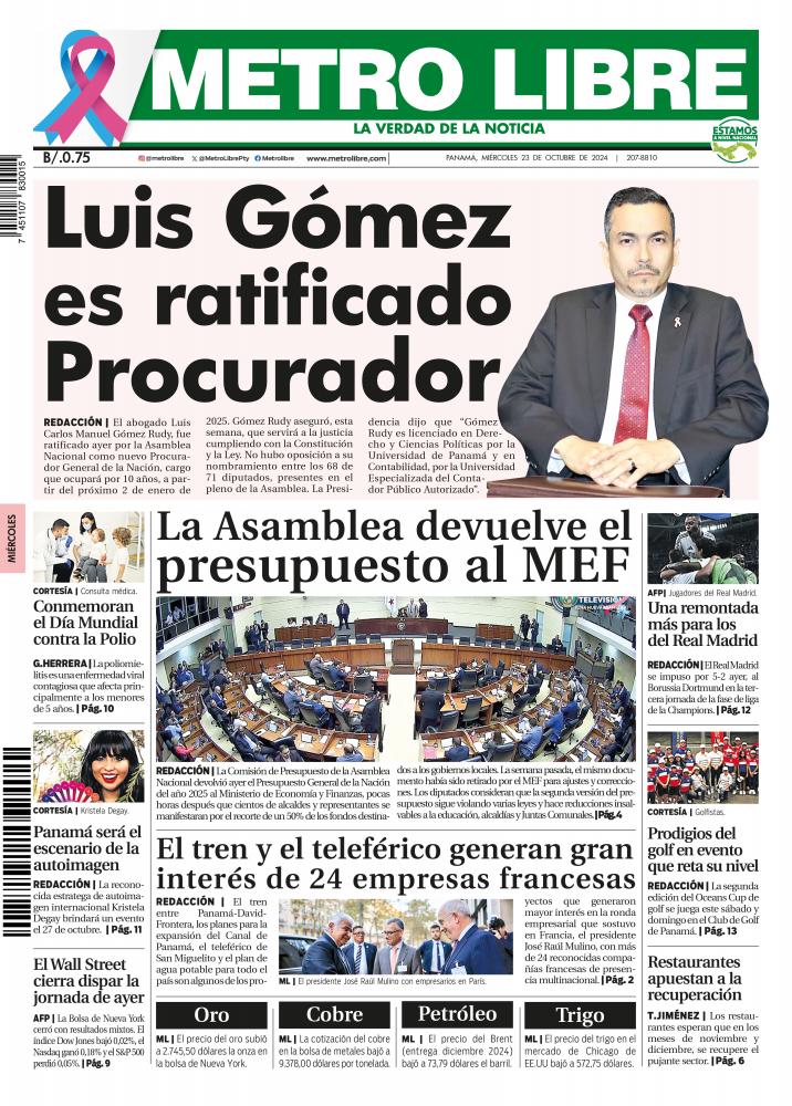 Portada del 23 de octubre de 2024