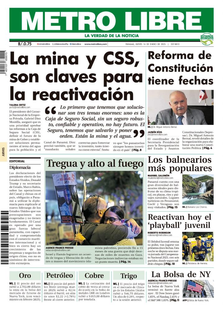 Portada del 16 de enero de 2025