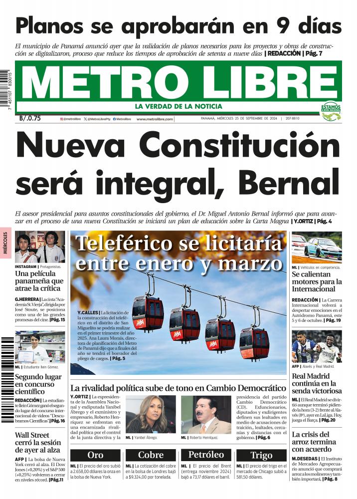 Portada del 25 de septiembre de 2024