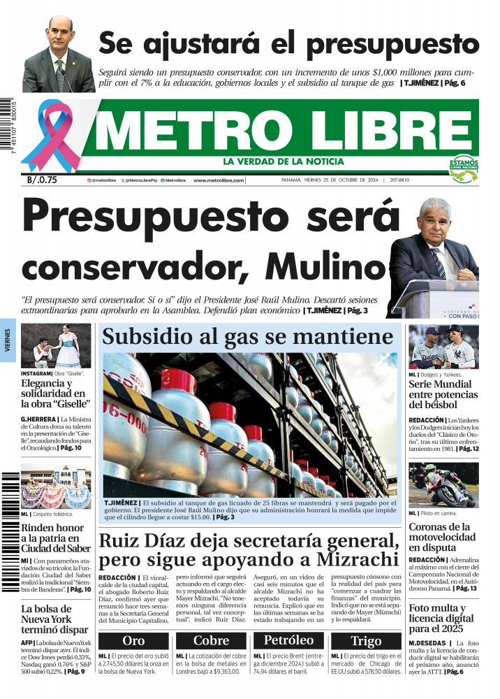 Portada del 25 de octubre de 2024