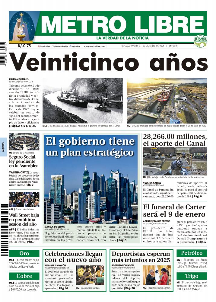 Portada del 31 de diciembre de 2024