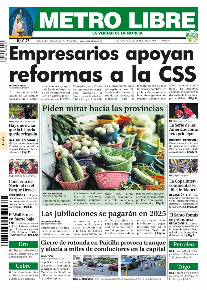 Portada del 19 de diciembre de 2024