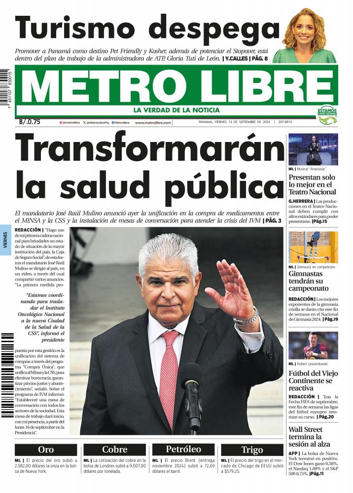 Portada del 13 de septiembre de 2024