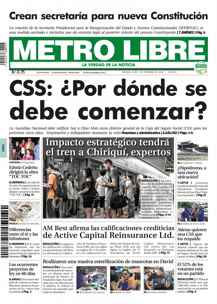 Portada del 2 de septiembre de 2024