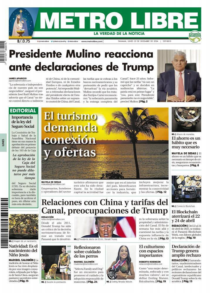 Portada del 23 de diciembre 2024