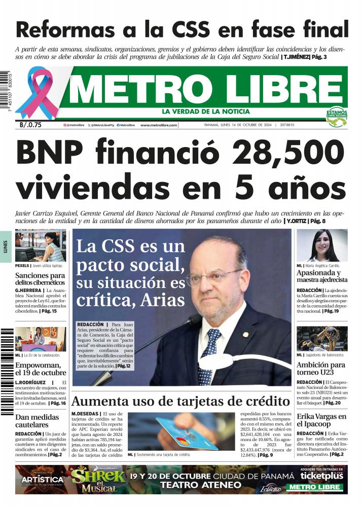 Portada del 14 de octubre de 2024