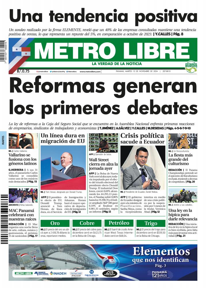 Portada del 12 de noviembre de 2024