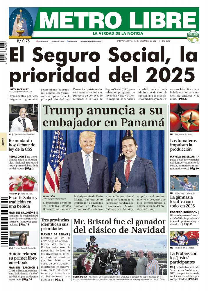 Portada del 26 de diciembre de 2024