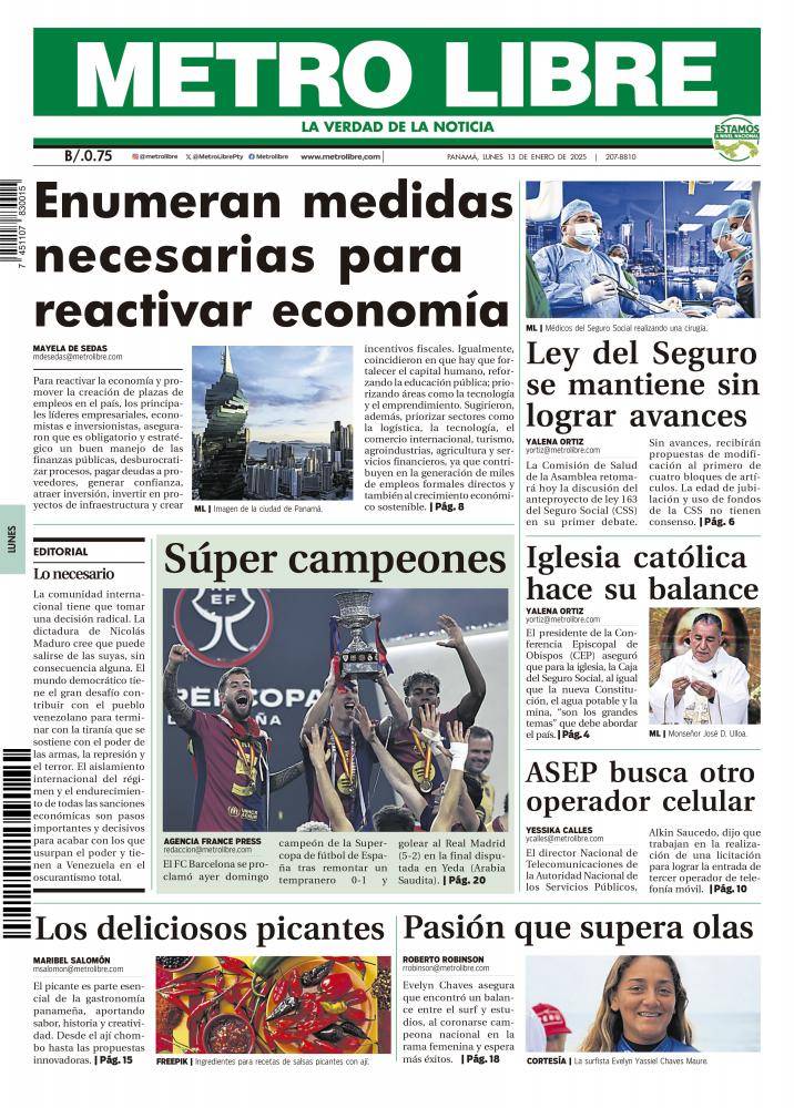 Portada del 13 de enero de 2025