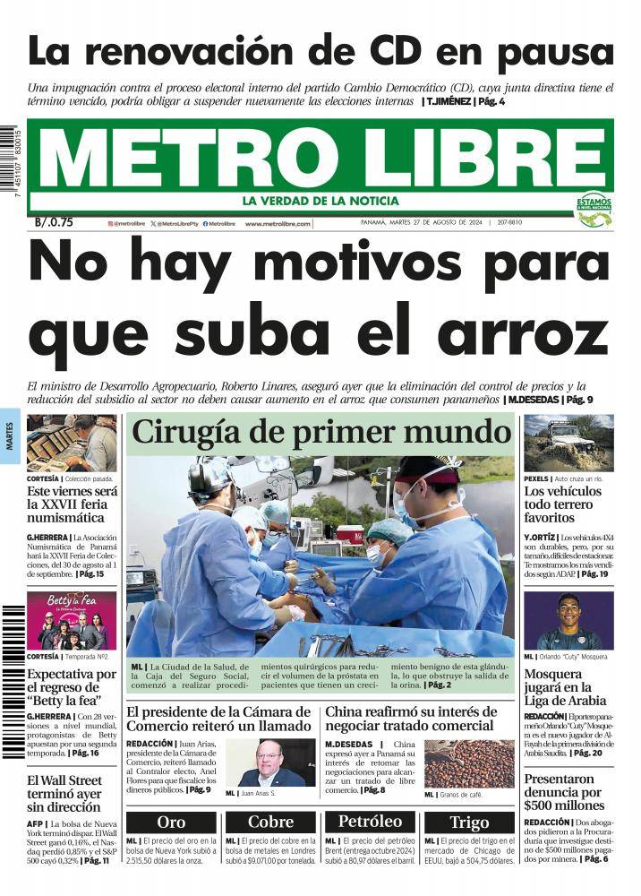 Portada del 27 de agosto de 2024