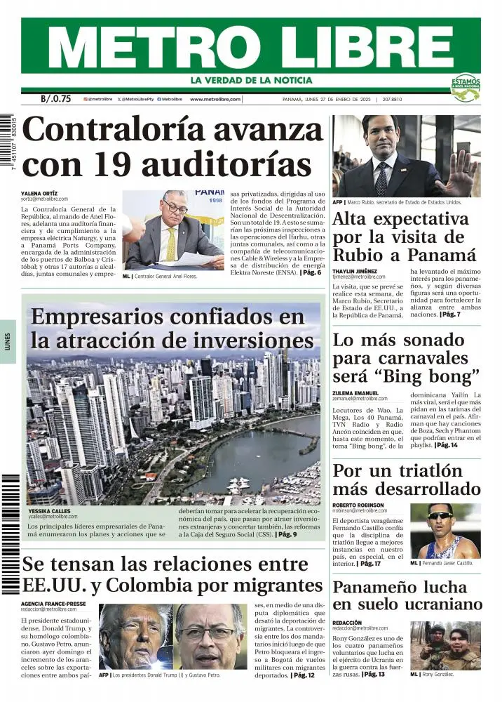 Portada del 27 de enero de 2025