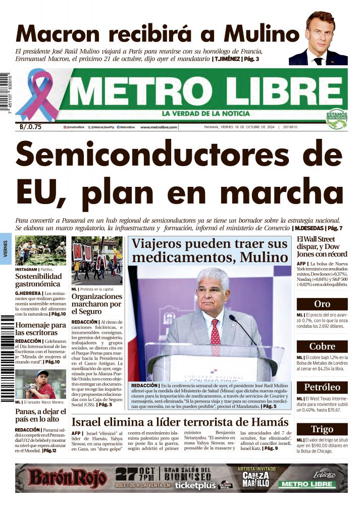 Portada del 18 de octubre de 2024