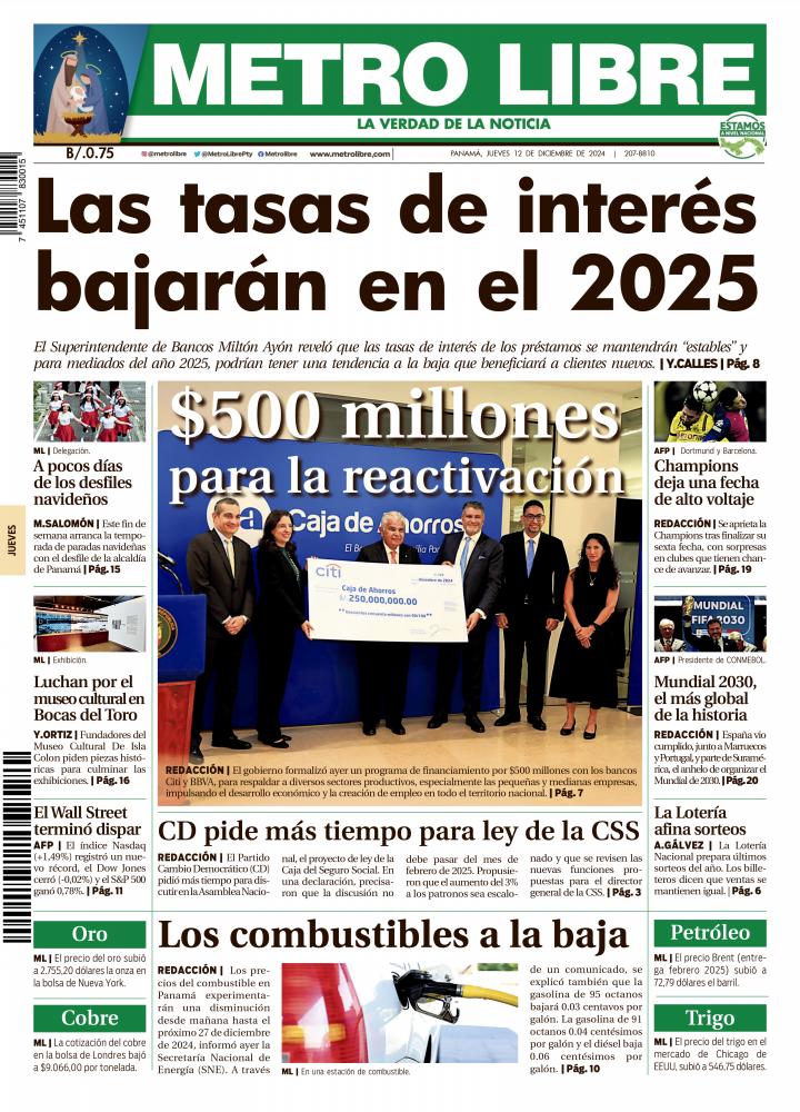 Portada del 12 de diciembre de 2024