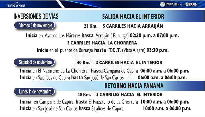 $!Esta tarde se inicia la inversión de carriles hacia el interior del país