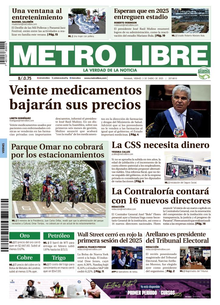 Portada del 3 de enero de 2025