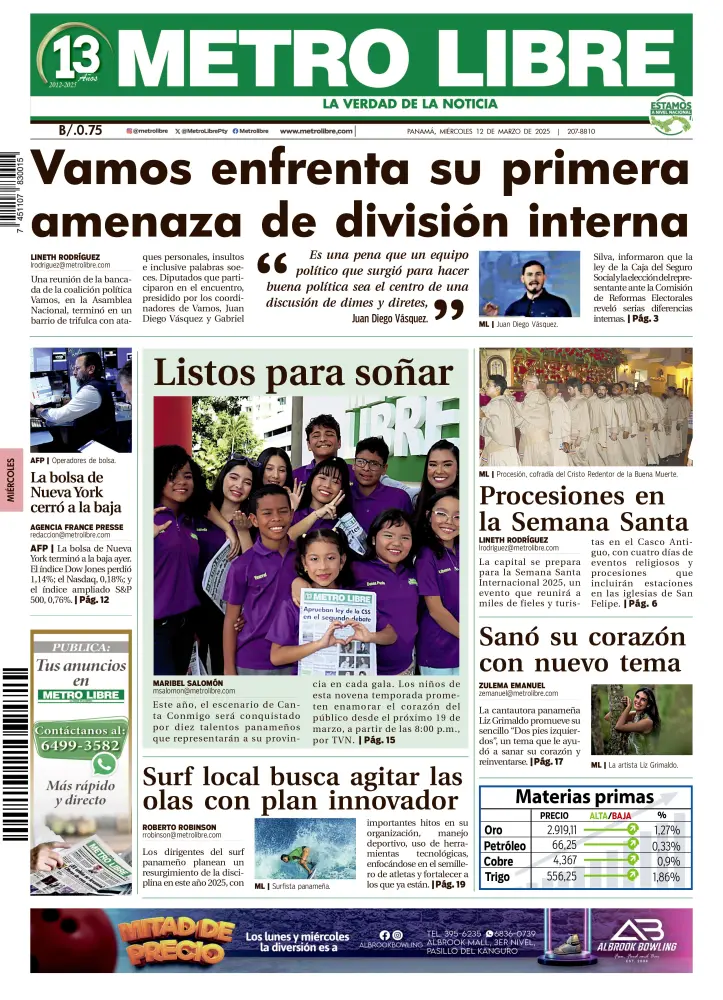 Portada del 12 de marzo de 2025