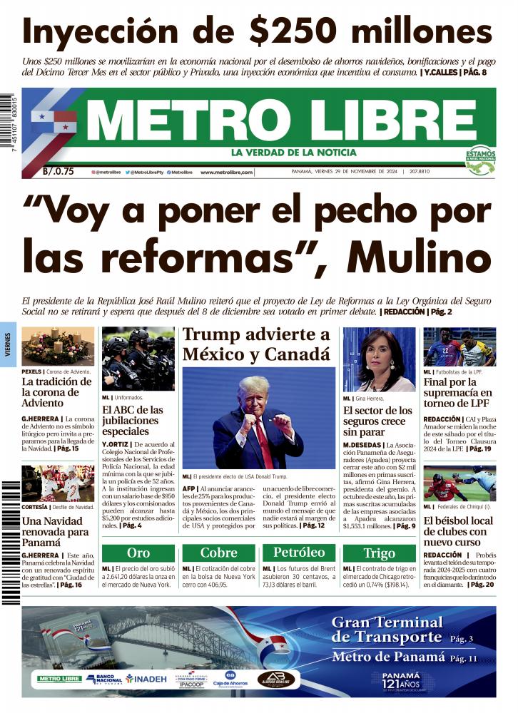 Portada del 29 de noviembre de 2024