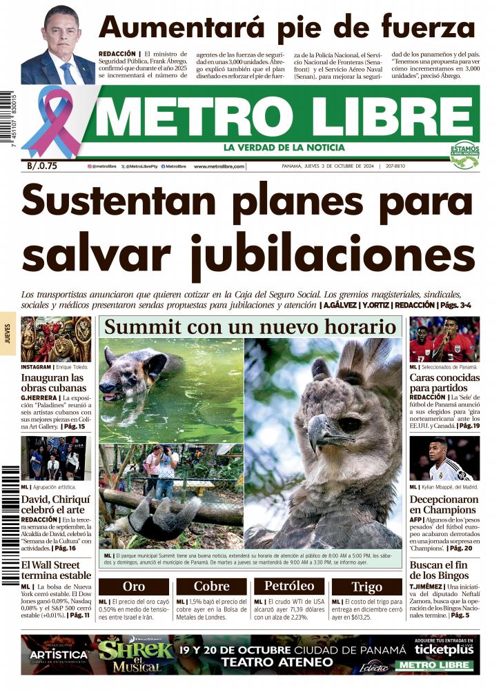 Portada del 3 de octubre de 2024