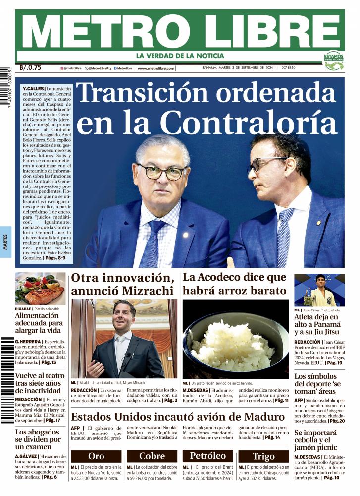 Portada del 3 de septiembre de 2024