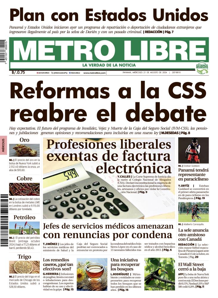 Portada del 21 de agosto de 2024