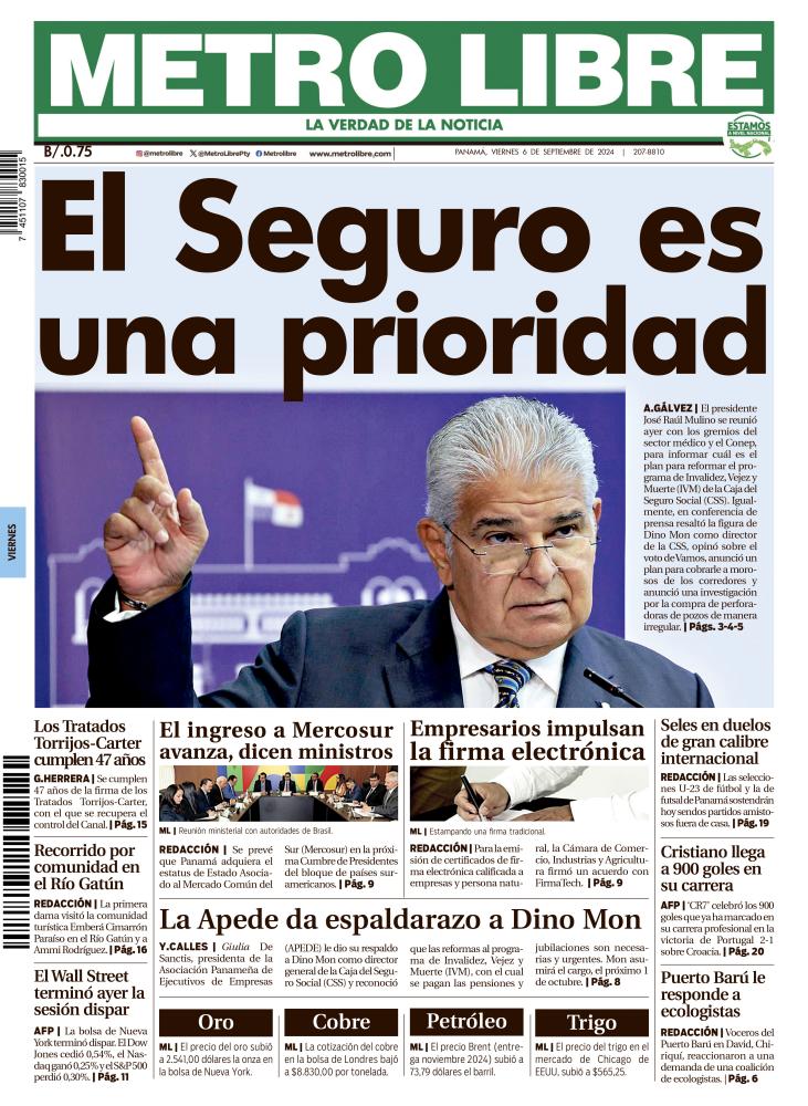 Portada del 6 de septiembre de 2024