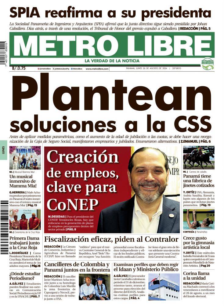 Portada del 26 de agosto de 2024