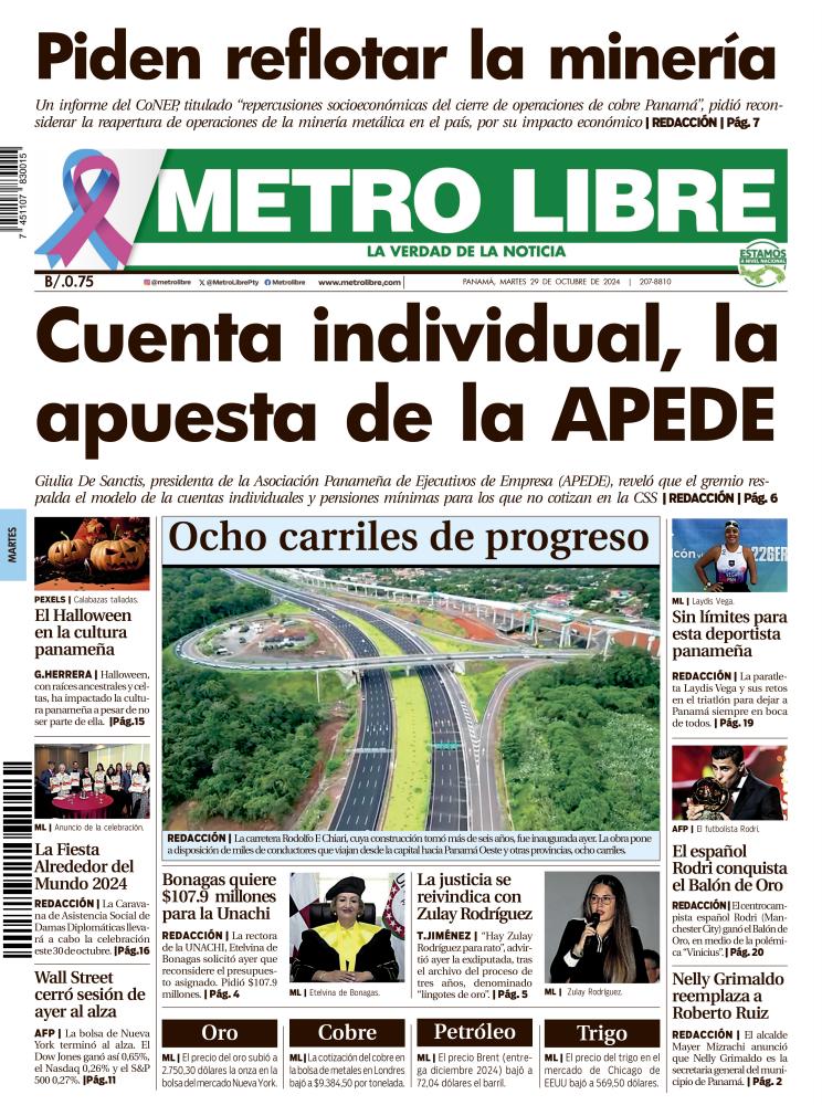 Portada del 29 de octubre de 2024