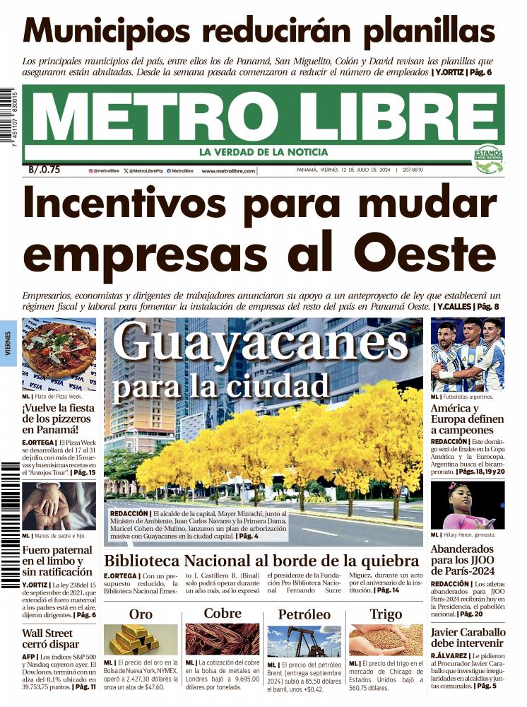 Portada del 12 de julio de 2024